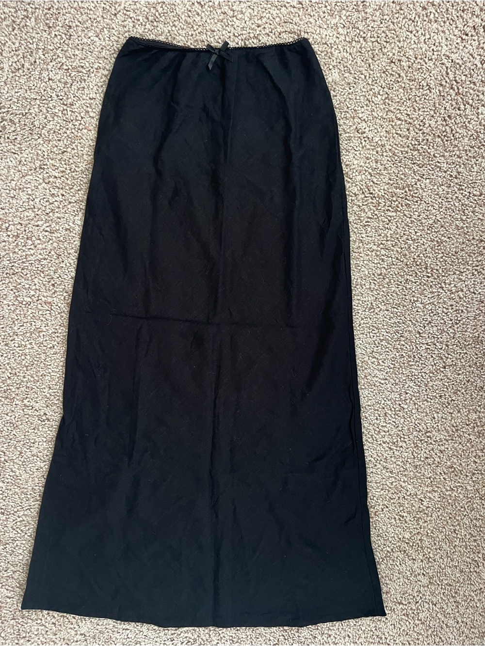 Urban Renewal Black Linen Blend Maxi Skirt